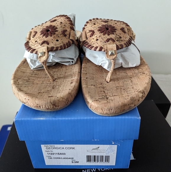 Jack Rogers Georgica Cork in Cork/Luggage - Picture 2 of 2